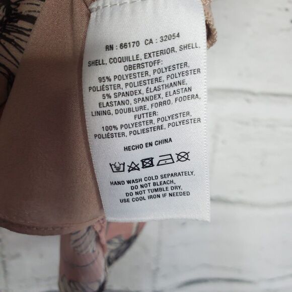 HD In Paris Bell Sleeve Mini Floral Pink Dress Womens Small Petite - Picture 10 of 12